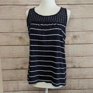 NWOT Old Navy White and Navy Stripped Tank